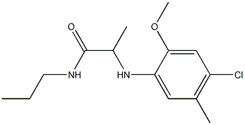 2-[(4-chloro-2-methoxy-5-methylphenyl)amino]-N-propylpropanamide Structure