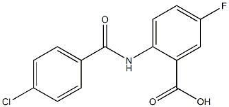 2-[(4-chlorobenzene)amido]-5-fluorobenzoic acid 구조식 이미지