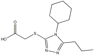 2-[(4-cyclohexyl-5-propyl-4H-1,2,4-triazol-3-yl)sulfanyl]acetic acid Structure