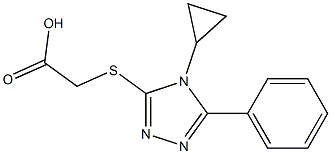 2-[(4-cyclopropyl-5-phenyl-4H-1,2,4-triazol-3-yl)sulfanyl]acetic acid Structure