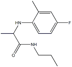 2-[(4-fluoro-2-methylphenyl)amino]-N-propylpropanamide 구조식 이미지
