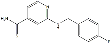 2-[(4-fluorobenzyl)amino]pyridine-4-carbothioamide 구조식 이미지