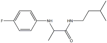 2-[(4-fluorophenyl)amino]-N-(3-methylbutyl)propanamide Structure