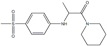 2-[(4-methanesulfonylphenyl)amino]-1-(piperidin-1-yl)propan-1-one 구조식 이미지