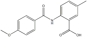 2-[(4-methoxybenzene)amido]-5-methylbenzoic acid Structure