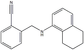 2-[(5,6,7,8-tetrahydronaphthalen-1-ylamino)methyl]benzonitrile 구조식 이미지