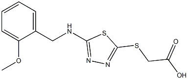 2-[(5-{[(2-methoxyphenyl)methyl]amino}-1,3,4-thiadiazol-2-yl)sulfanyl]acetic acid Structure