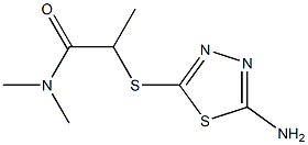 2-[(5-amino-1,3,4-thiadiazol-2-yl)sulfanyl]-N,N-dimethylpropanamide 구조식 이미지