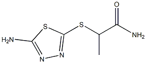 2-[(5-amino-1,3,4-thiadiazol-2-yl)sulfanyl]propanamide 구조식 이미지