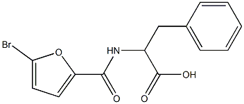 2-[(5-bromo-2-furoyl)amino]-3-phenylpropanoic acid 구조식 이미지