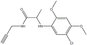 2-[(5-chloro-2,4-dimethoxyphenyl)amino]-N-(prop-2-yn-1-yl)propanamide Structure