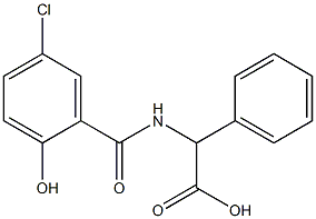 2-[(5-chloro-2-hydroxyphenyl)formamido]-2-phenylacetic acid Structure