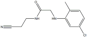 2-[(5-chloro-2-methylphenyl)amino]-N-(2-cyanoethyl)acetamide 구조식 이미지