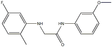 2-[(5-fluoro-2-methylphenyl)amino]-N-(3-methoxyphenyl)acetamide Structure