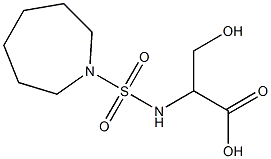2-[(azepane-1-sulfonyl)amino]-3-hydroxypropanoic acid 구조식 이미지