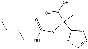 2-[(butylcarbamoyl)amino]-2-(furan-2-yl)propanoic acid Structure