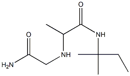 2-[(carbamoylmethyl)amino]-N-(2-methylbutan-2-yl)propanamide 구조식 이미지