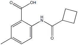 2-[(cyclobutylcarbonyl)amino]-5-methylbenzoic acid Structure