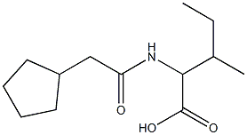 2-[(cyclopentylacetyl)amino]-3-methylpentanoic acid 구조식 이미지