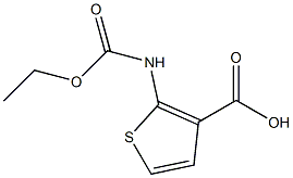 2-[(ethoxycarbonyl)amino]thiophene-3-carboxylic acid 구조식 이미지