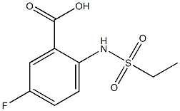 2-[(ethylsulfonyl)amino]-5-fluorobenzoic acid 구조식 이미지
