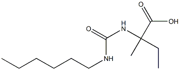 2-[(hexylcarbamoyl)amino]-2-methylbutanoic acid Structure