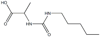 2-[(pentylcarbamoyl)amino]propanoic acid Structure