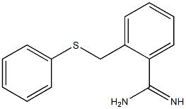 2-[(phenylsulfanyl)methyl]benzene-1-carboximidamide 구조식 이미지