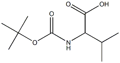 2-[(tert-butoxycarbonyl)amino]-3-methylbutanoic acid 구조식 이미지