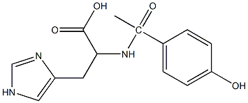 2-[1-(4-hydroxyphenyl)acetamido]-3-(1H-imidazol-4-yl)propanoic acid Structure