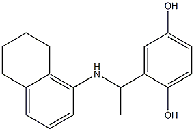 2-[1-(5,6,7,8-tetrahydronaphthalen-1-ylamino)ethyl]benzene-1,4-diol Structure