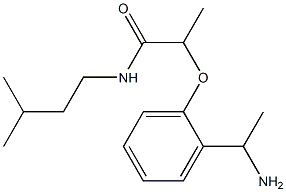 2-[2-(1-aminoethyl)phenoxy]-N-(3-methylbutyl)propanamide Structure