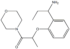 2-[2-(1-aminopropyl)phenoxy]-1-(morpholin-4-yl)propan-1-one Structure