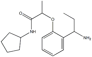 2-[2-(1-aminopropyl)phenoxy]-N-cyclopentylpropanamide Structure