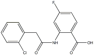 2-[2-(2-chlorophenyl)acetamido]-4-fluorobenzoic acid 구조식 이미지