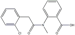 2-[2-(2-chlorophenyl)-N-methylacetamido]benzoic acid 구조식 이미지