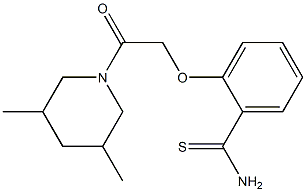 2-[2-(3,5-dimethylpiperidin-1-yl)-2-oxoethoxy]benzene-1-carbothioamide Structure