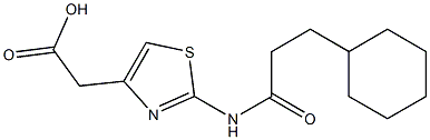 2-[2-(3-cyclohexylpropanamido)-1,3-thiazol-4-yl]acetic acid Structure