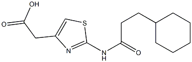 2-[2-(3-cyclohexylpropanamido)-1,3-thiazol-4-yl]acetic acid 구조식 이미지