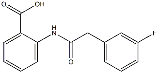 2-[2-(3-fluorophenyl)acetamido]benzoic acid 구조식 이미지