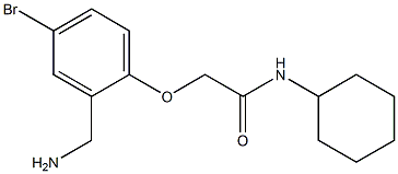2-[2-(aminomethyl)-4-bromophenoxy]-N-cyclohexylacetamide 구조식 이미지