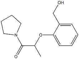 2-[2-(hydroxymethyl)phenoxy]-1-(pyrrolidin-1-yl)propan-1-one Structure