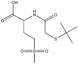 2-[2-(tert-butylsulfanyl)acetamido]-4-methanesulfonylbutanoic acid 구조식 이미지