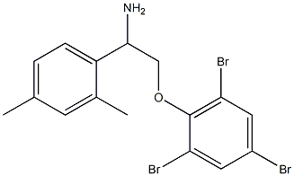 2-[2-amino-2-(2,4-dimethylphenyl)ethoxy]-1,3,5-tribromobenzene 구조식 이미지