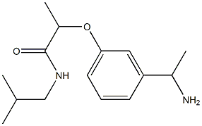 2-[3-(1-aminoethyl)phenoxy]-N-(2-methylpropyl)propanamide 구조식 이미지