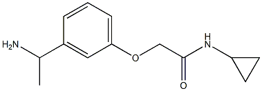 2-[3-(1-aminoethyl)phenoxy]-N-cyclopropylacetamide Structure