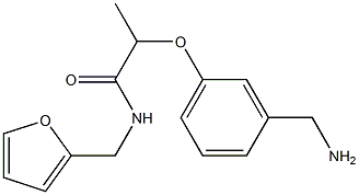 2-[3-(aminomethyl)phenoxy]-N-(furan-2-ylmethyl)propanamide 구조식 이미지