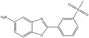 2-[3-(methylsulfonyl)phenyl]-1,3-benzoxazol-5-amine Structure