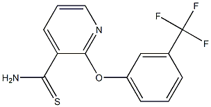 2-[3-(trifluoromethyl)phenoxy]pyridine-3-carbothioamide 구조식 이미지