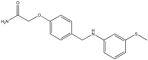 2-[4-({[3-(methylsulfanyl)phenyl]amino}methyl)phenoxy]acetamide 구조식 이미지